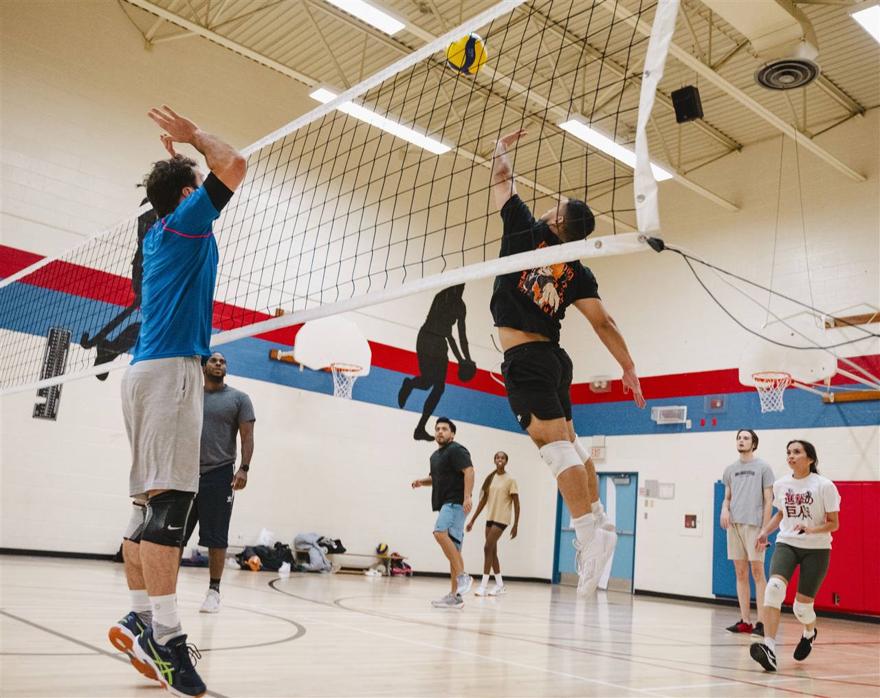 Rally during a coed league game